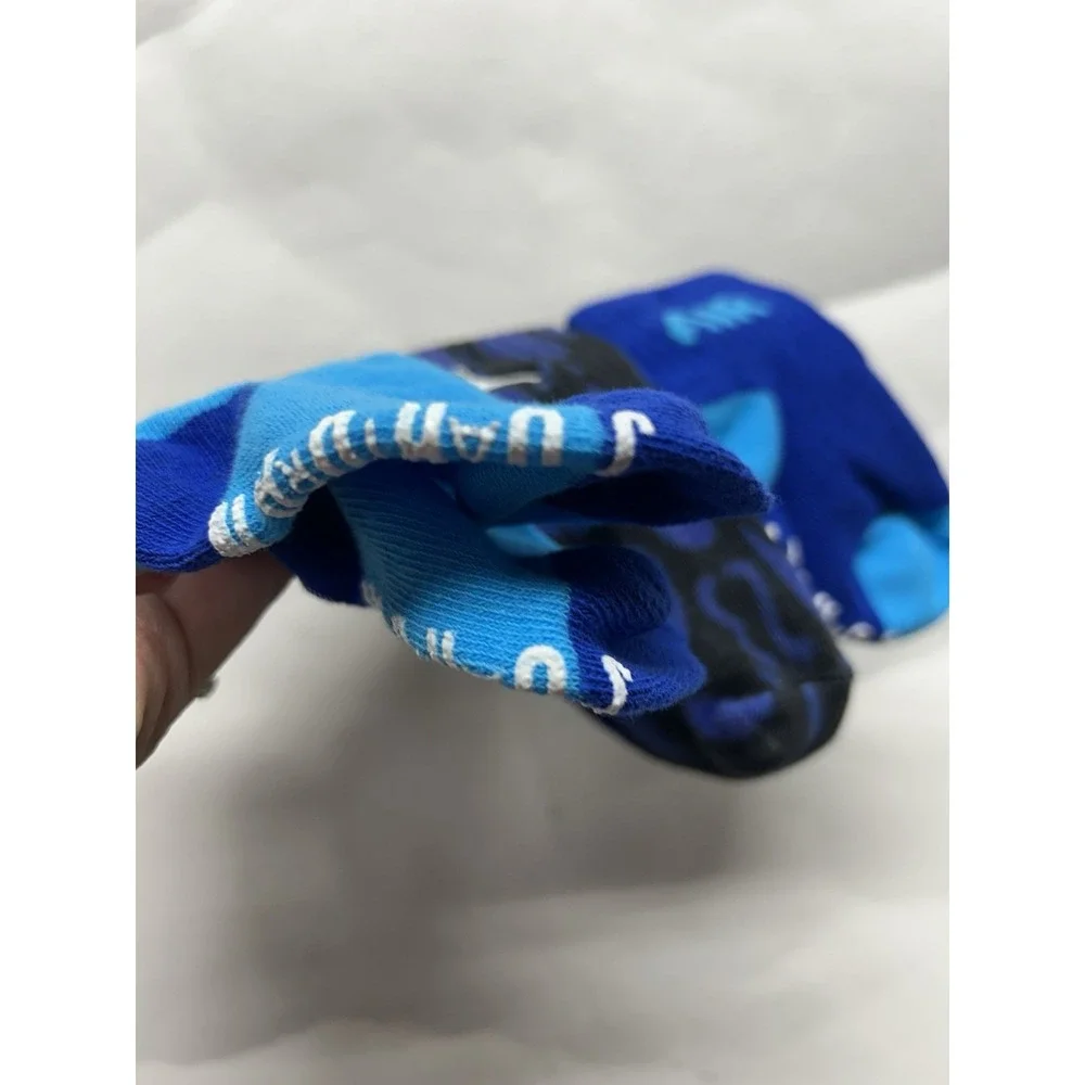 Nike Air Jordan Infant 12-24months Blue (3 Pack) Non Slip Socks (C1)
